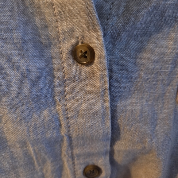 Joe Fresh Women's Linen-Cotton Blend Button-Up Shirt - Picture 7 of 7